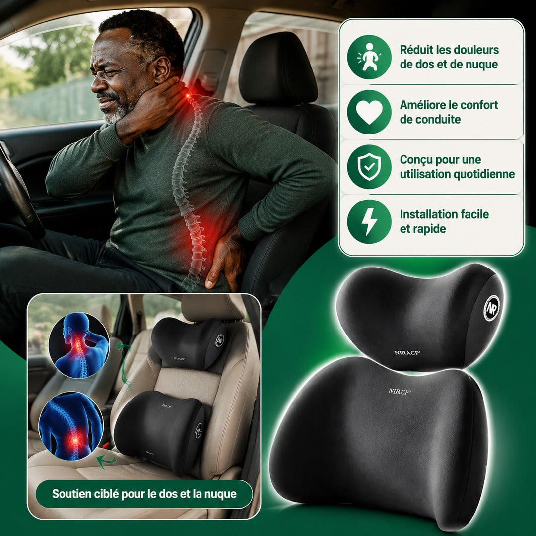 Coussin Confort+, Pour protéger votre nuque en voiture !