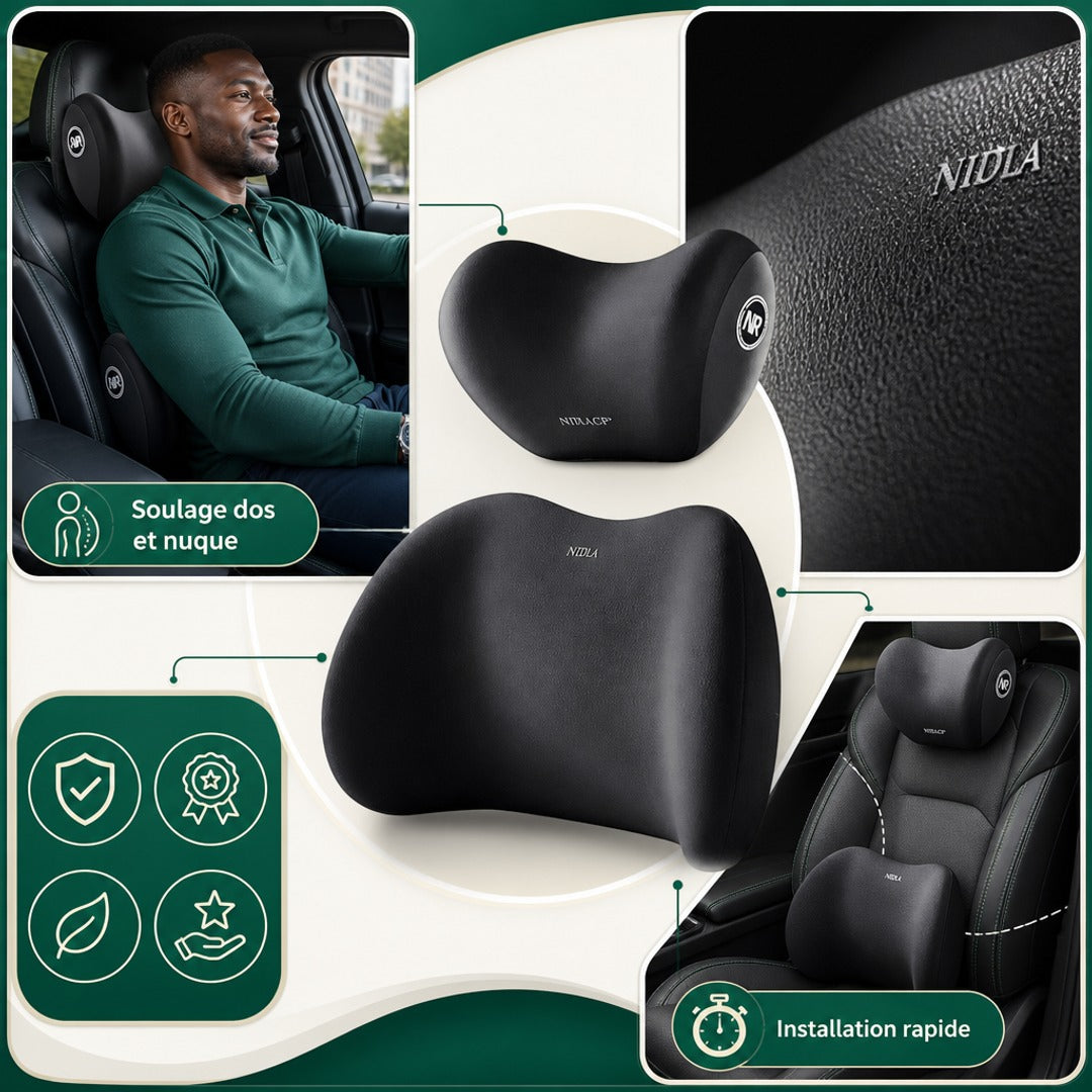Coussin Confort+, Pour protéger votre nuque en voiture !