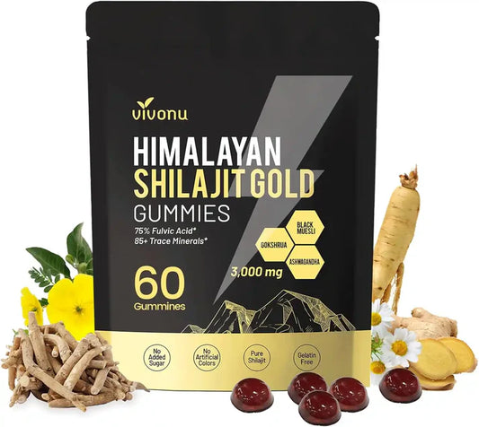 Gommes Shilajit de l'Himalaya - Énergie Naturelle et Vitalité