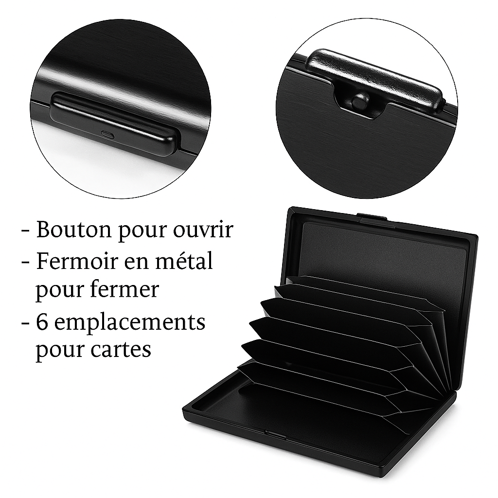 💼 Porte-cartes de visite en métal brossé — Élégance & professionnalisme
