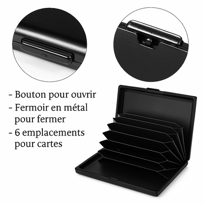 💼 Porte-cartes de visite en métal brossé — Élégance & professionnalisme