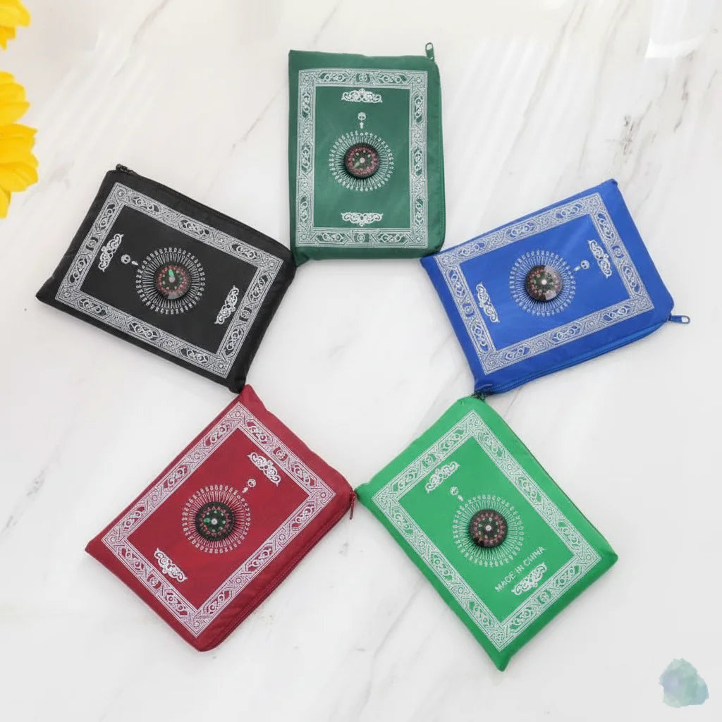 🕌 Tapis de Prière Portable avec Boussole Intégrée