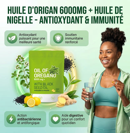 🌿 Huile d’Origan 2-en-1 – Capsules Softgels Premium ML