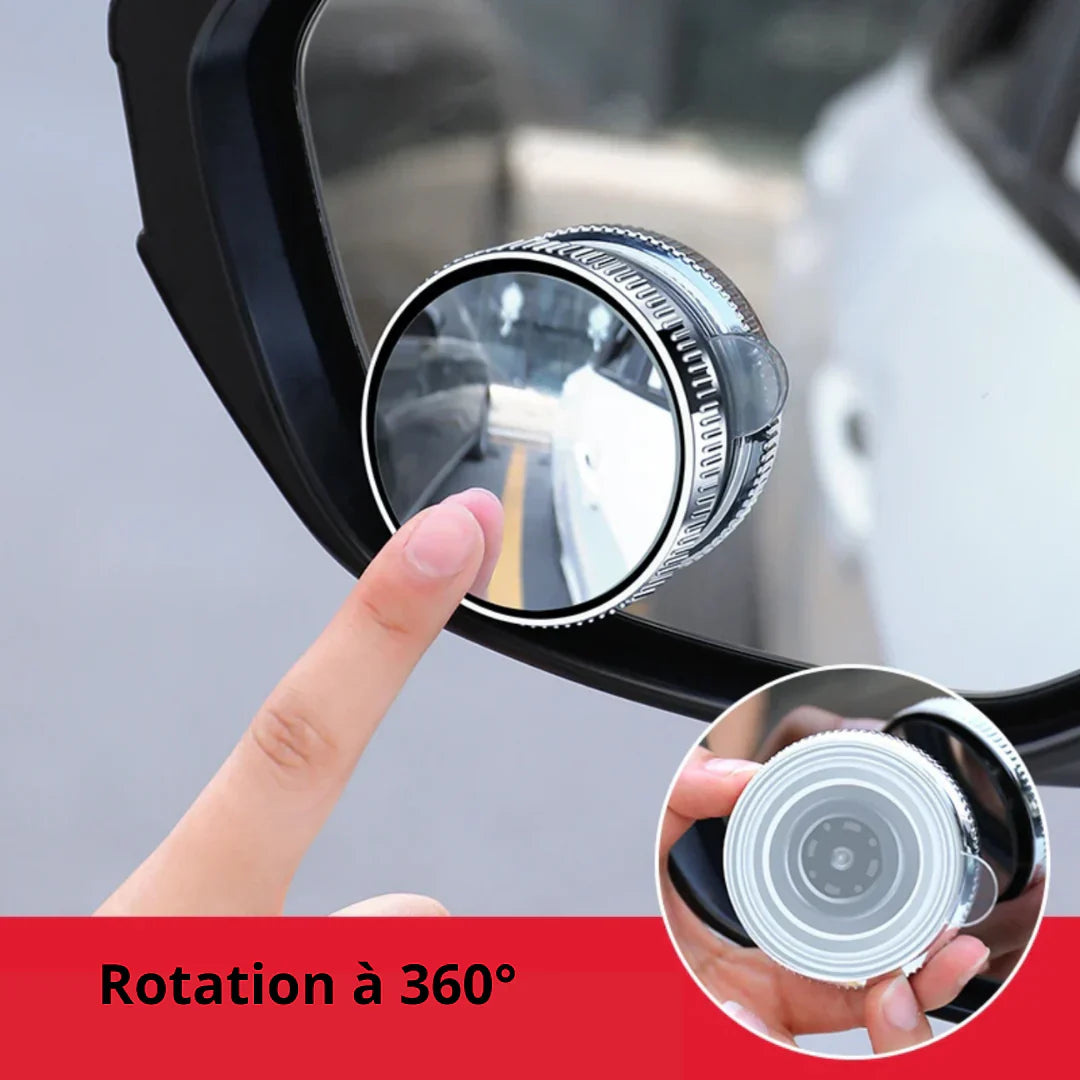 2 Miroirs D'angle Mort Pour Voiture, Moto, Camion | Verre HD, Réglable 360° | Adhésif Double Face | Sans Cadre, Universel